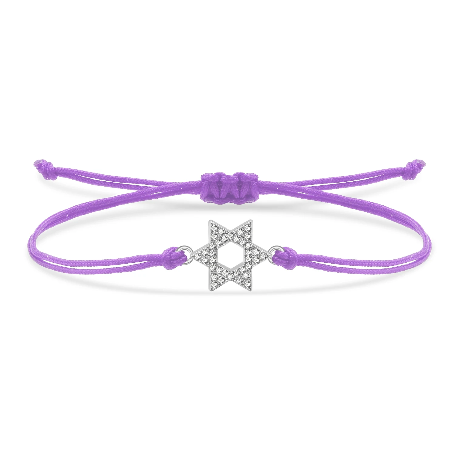 Zinc Alloy Stones Jewish Star Of Davids Lucky Charm Bracelet Women New Fashion Red String Handmade Adjustable Jewelry Present