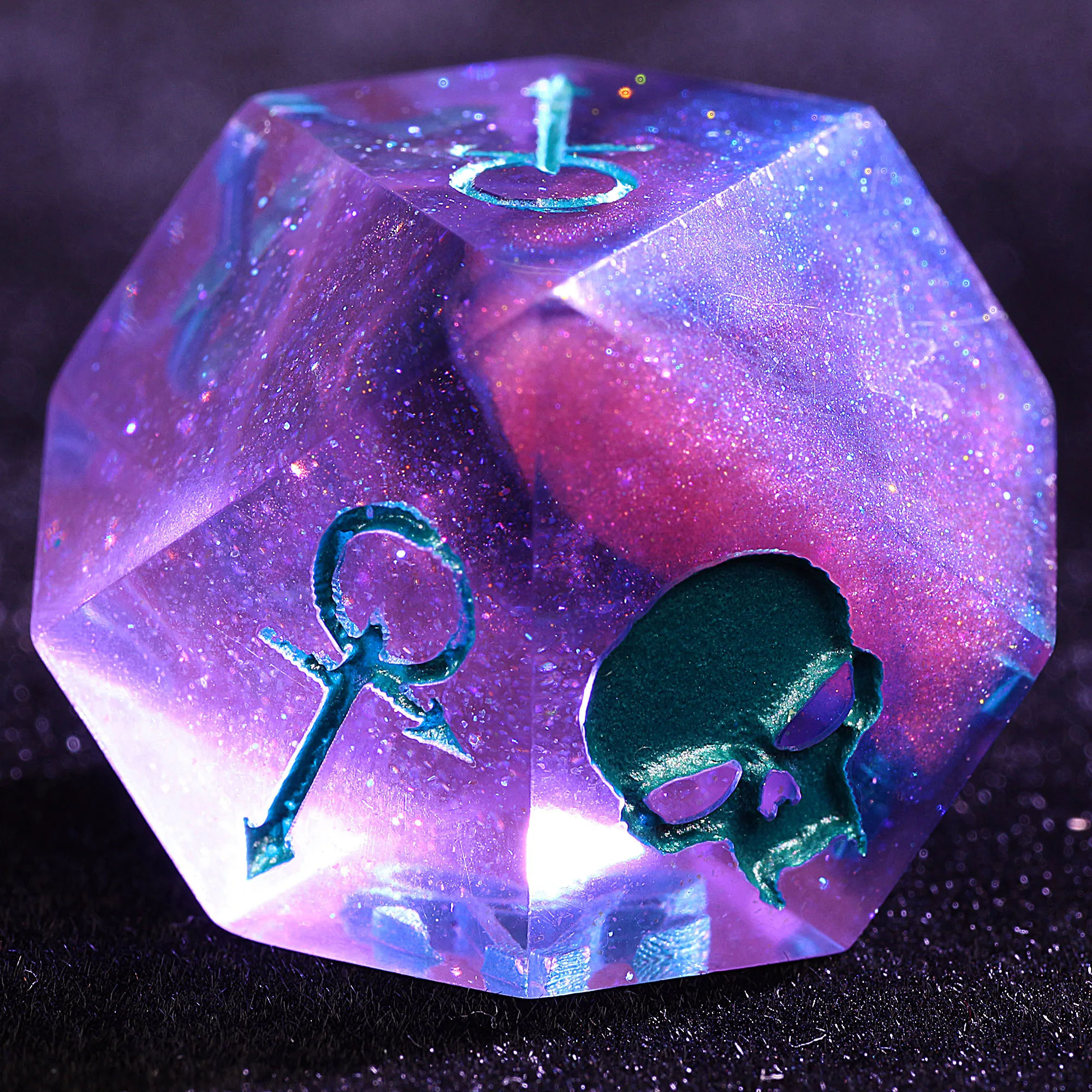 

15 Polyhedral Resin Anarch WoD Dice Set VtM Neon Nocturne