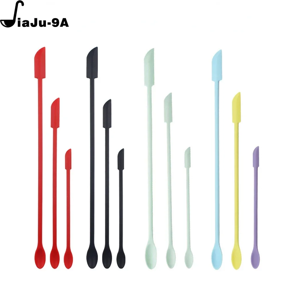 

Mini Silicone Spatula Heat Resistant Long Handle Dual-Ended Scraper with Spoon Jam Spatulas Kitchen Gadget Kitchen Accessories