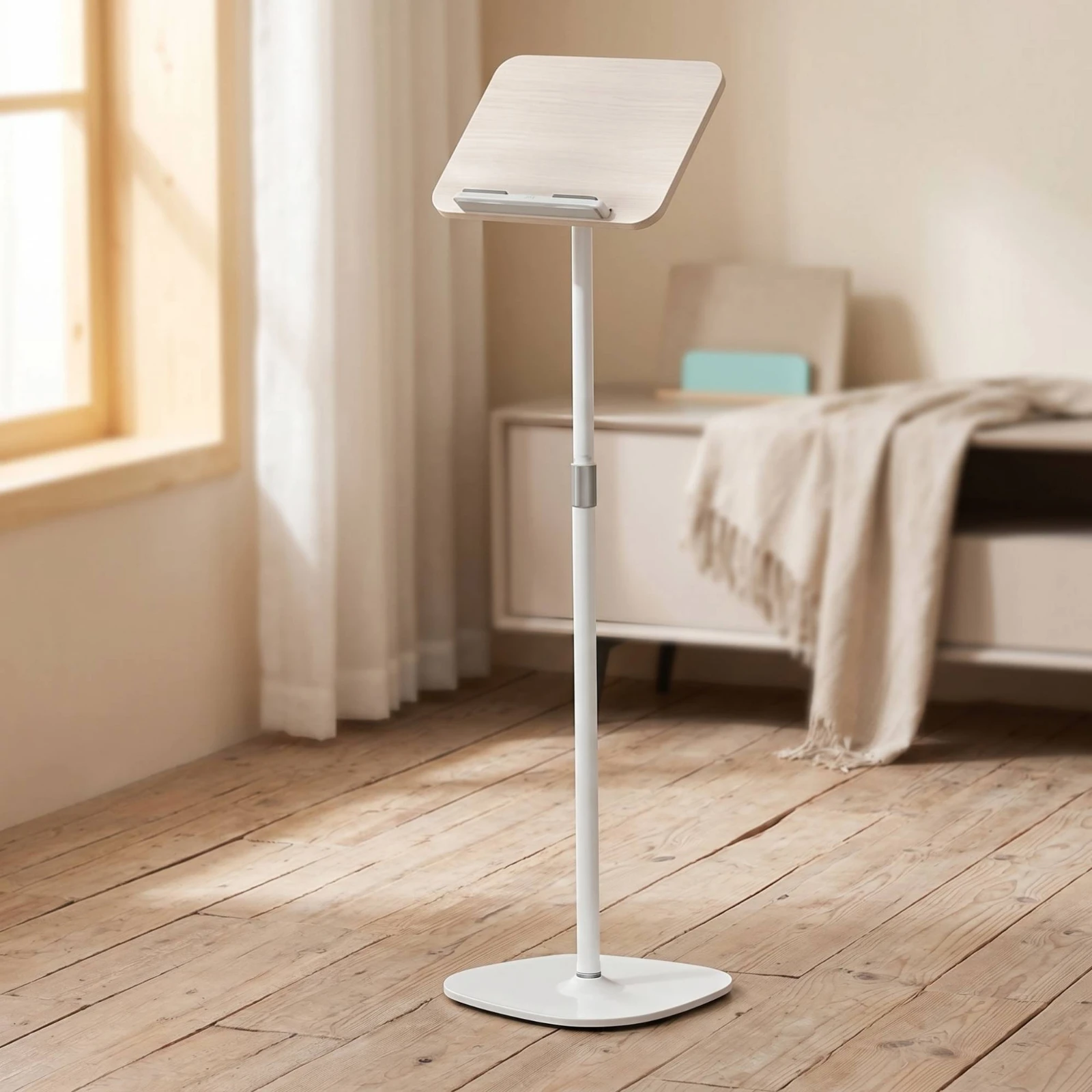 Floor Reading Stand Height Adjustable Floor Book Stand with Base Book Holder Multi-Purpose Podium Two-in-oneUse for Students