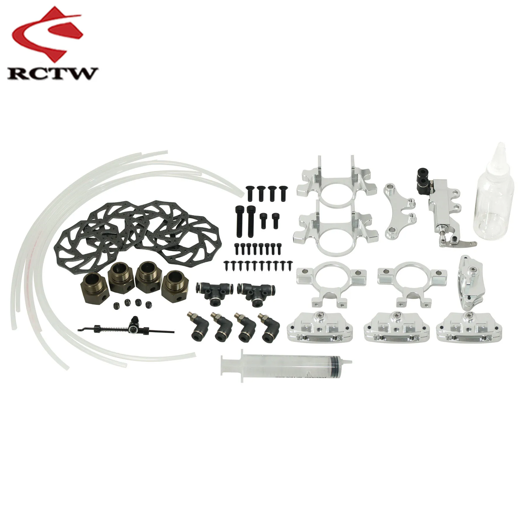 Supercar Rally 4 Wheel Hydraulic Disc Brake System Kit for 1/5 Rc Car ROVAN ROFUN RF5 F5 MCD XS5 Truck Spare Upgrade Parts