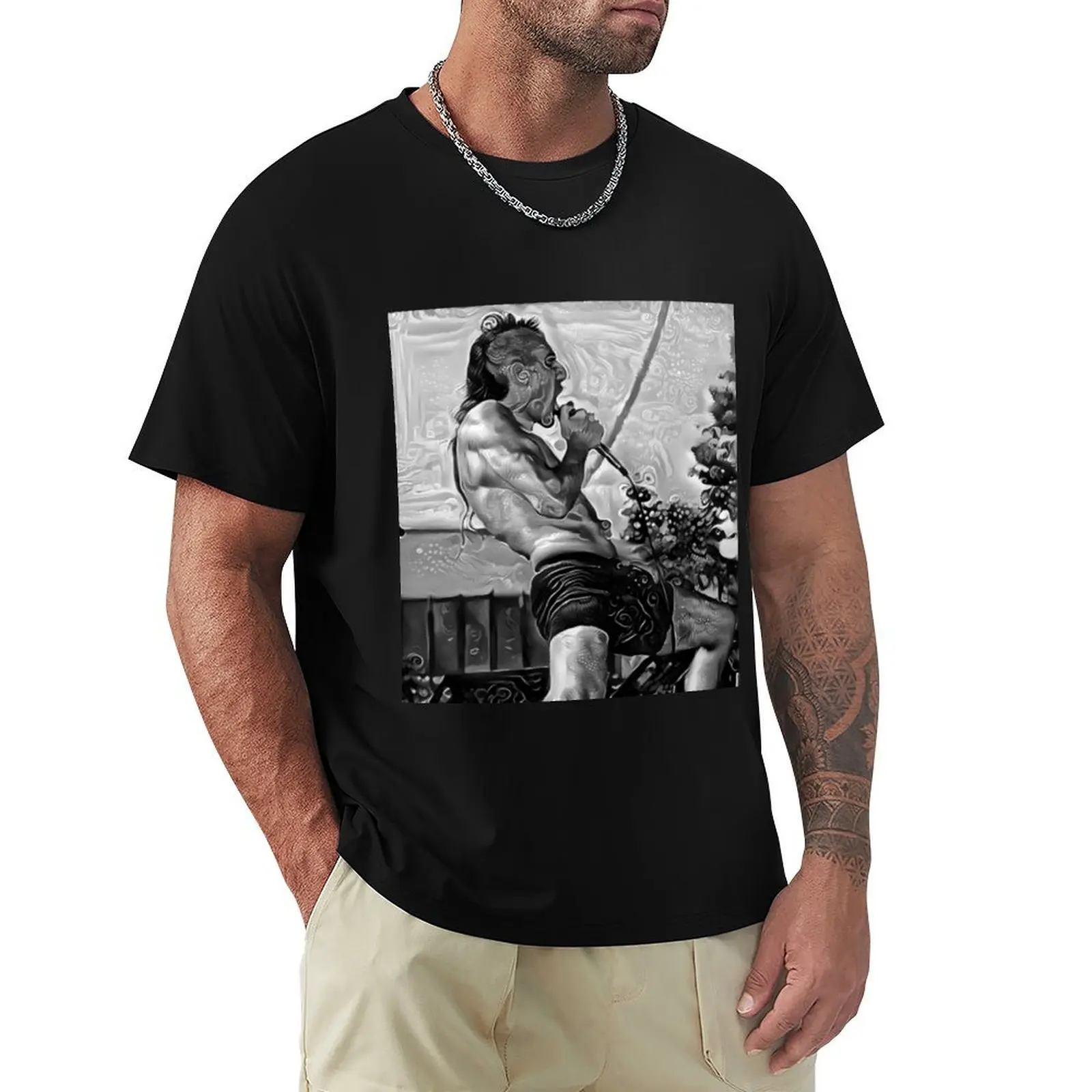 Maynard 2 B+W T-Shirt Simple Print Design T-Shirt