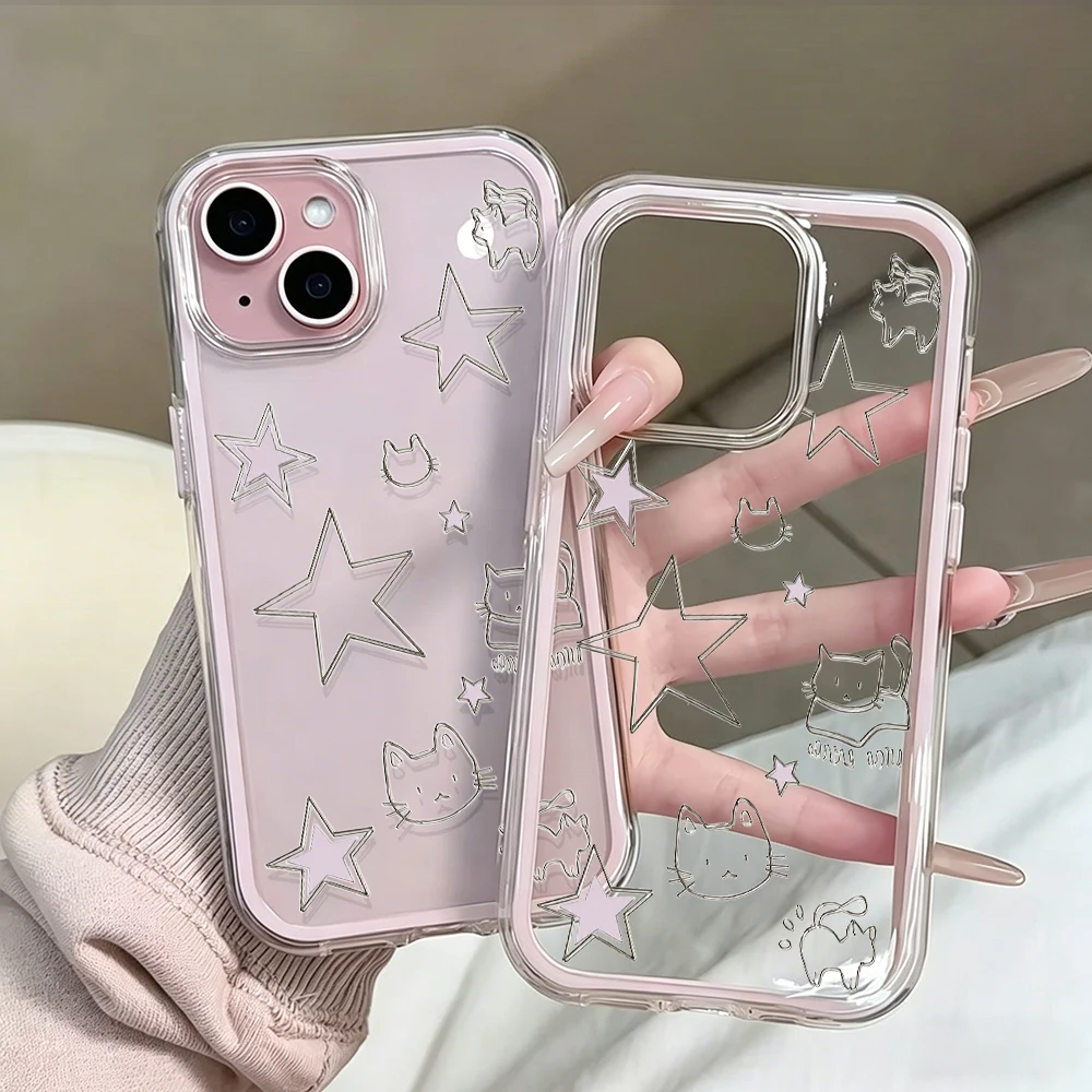 Niedliche Katzen-Handyhülle mit einfachen Linien für Samsung Galaxy S26 Ultra S25 S24 edge s22 s23 Plus FE A57 A54 A55 A16 A35 A36 A37 5G Cover – Detail 6