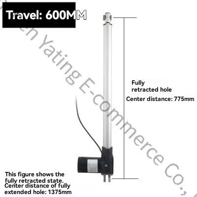 

Электрический телескопический линейный актуатор 12В/24В постоянного тока, усилие 6000Н, ход 800 мм, с ходом 50/100/150/200 мм