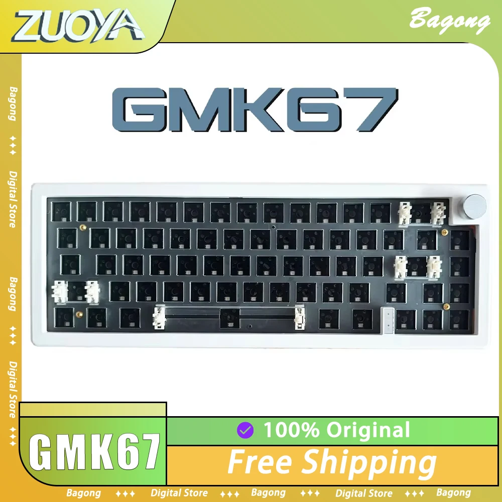 

Набор для клавиатуры Zuoya Gmk67, Беспроводная игровая клавиатура с тремя режимами, 2,4 ГГц, RGB подсветка, горячая замена, прокладка, индивидуальный ПК