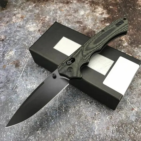 BM615BK-1401 Camping Multifunctional Folding Knife Adventure Field Pocket Jackknife for Picnic Backpack D2 Blade G10 Handle