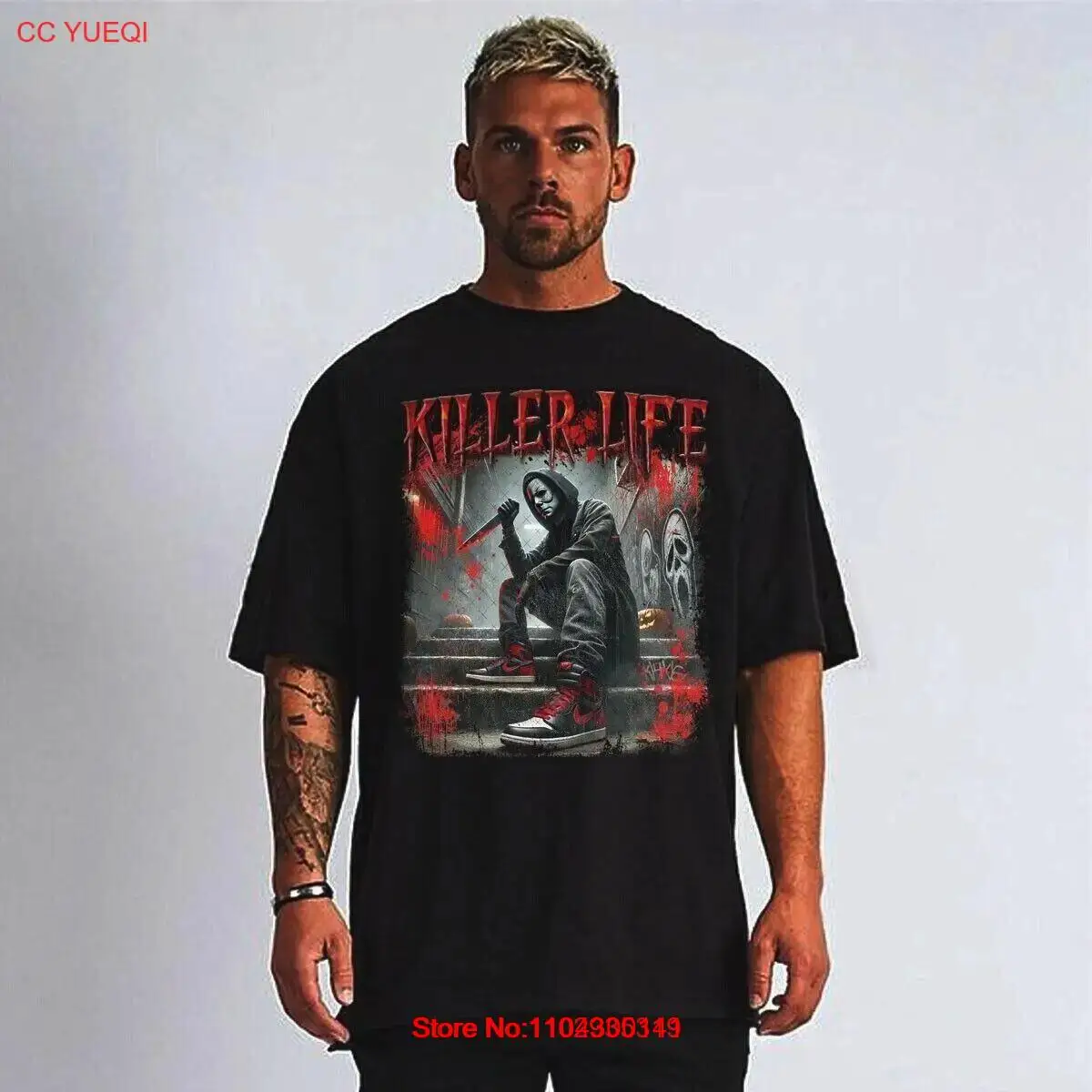 SCREEN KILLER LIFE SCARY MOVIE HALLOWEN HORROR T SHIRTS MEN'S SIZES