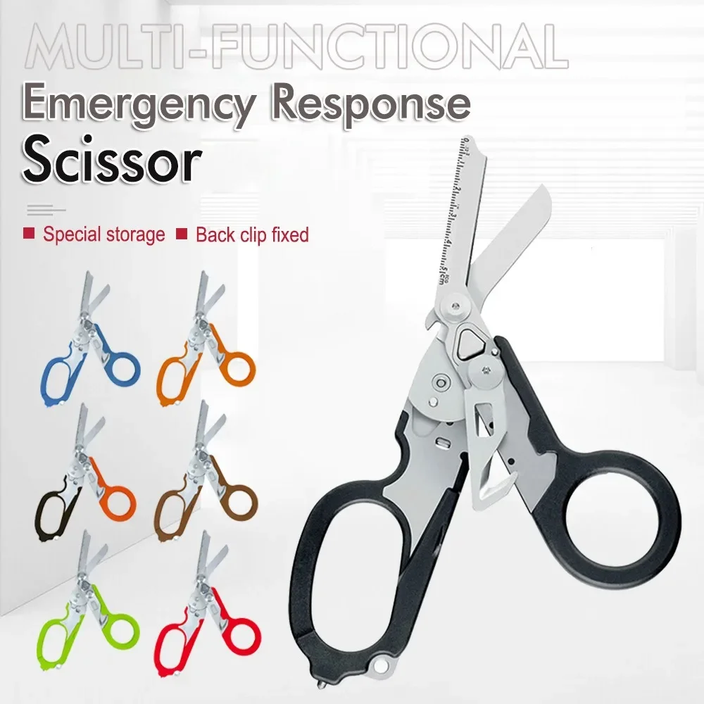 Tactical Medical Scissor Emergency Rescue Shear First Aid Kit Raptor Scissors Foldable Plier Outdoor Survival EDC Tool Gear