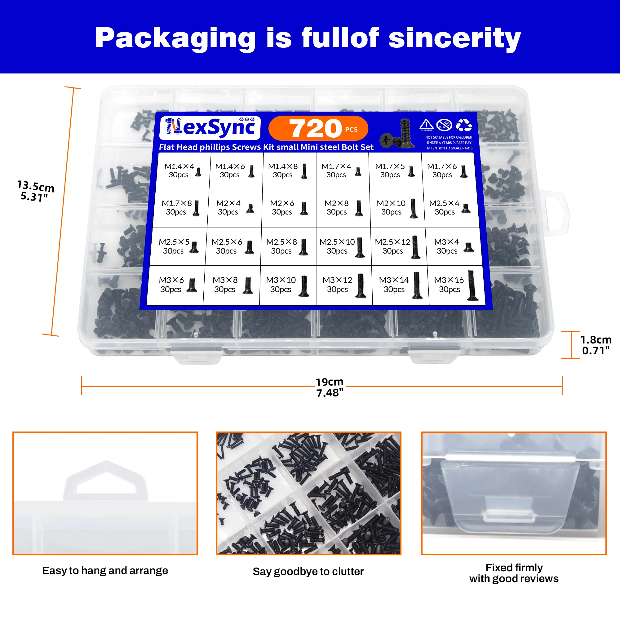 720-teiliges Sortiment an kleinen Computerschrauben, schwarze winzige Brillenschrauben, PC- und Laptop-SSD-Festplatte, CPU-Kühlerschraube