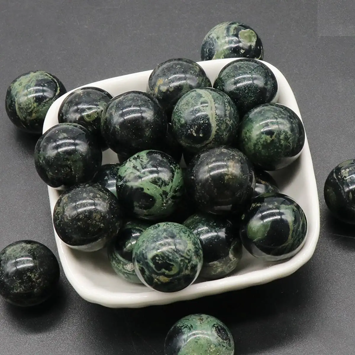 

16PCS 20MM Kambaba Jasper Stress Relief Spheres & Balls Polished Meditation Balancing Home Decoration Crystal Beads