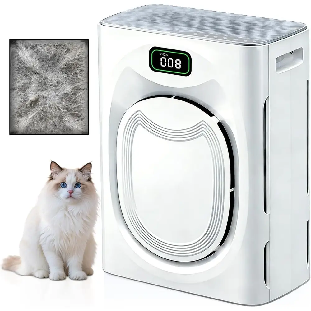 

Pet-Friendly Air Purifier with Washable Double-Sided H13 HEPA Filter & Auto Mode