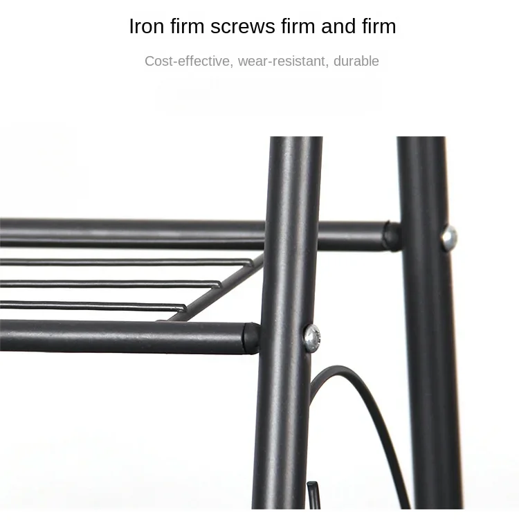 Balcony Flower Rack Multi-layer Household Iron Art Floor To Ceiling Storage Rack Simple Assembly Potted Plant Storage Rack