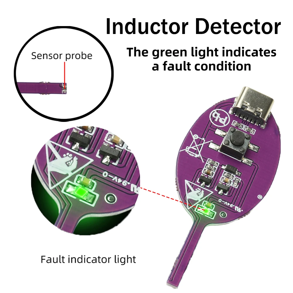 USB Charging Inductance Tester Electromagnetic Motherboard Coil Tester Strong Stability Rapid Fault Lock Repair Tool