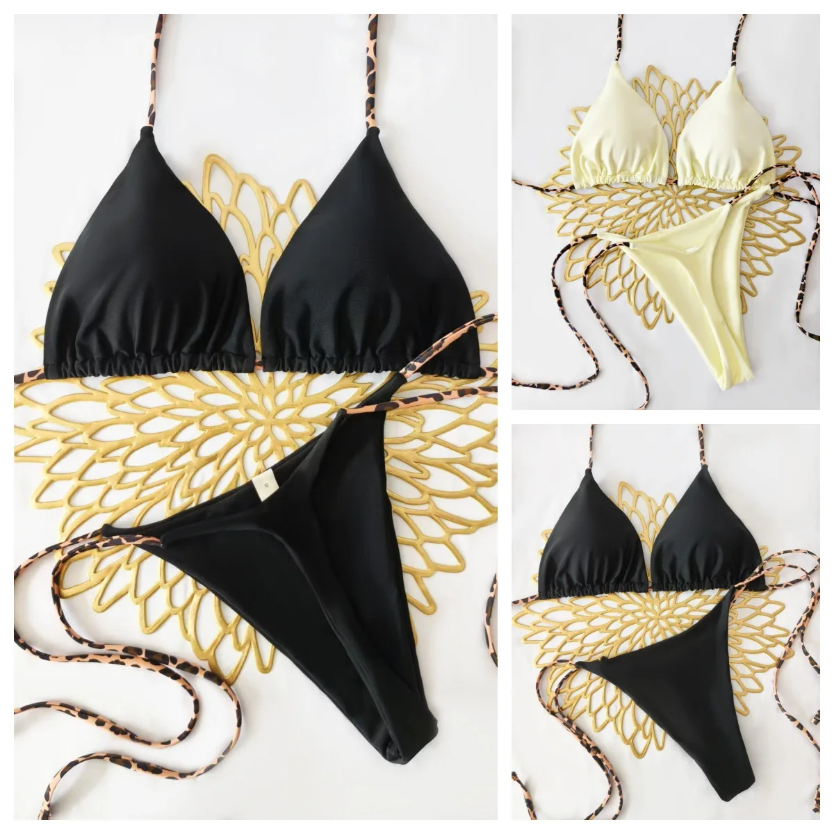 

2026 New Color Blo Bikini Sexy Strapl Separate Set Women's Swimsuit e Pant with Chest Pad No Steel Support