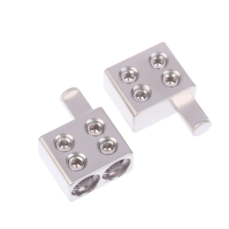 1 زوج سيارة مقسم صوت سلك إمداد الطاقة محطة مضخم الصوت المزدوج 1/0 مقياس إلى 1/0 مقياس أمبير المدخلات المخفضات التفريغ