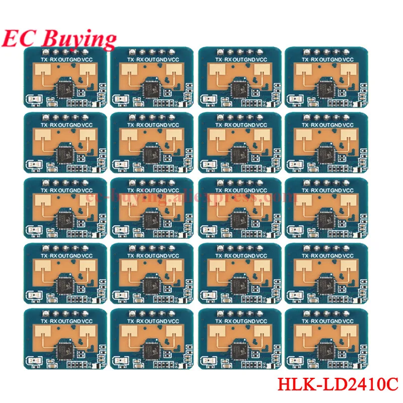 1-20 stks HLK-LD2410C LD2410C 24G mmWave FMCW Millimeter 5 M Wave Menselijke aanwezigheid Status Radarsensor Bewegingsdetectie