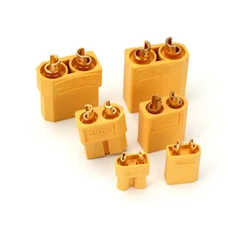 1-5pcs T-plug XT30 XT60 XT90 connector plug bullet head welding terminal suitable for RC lithium polymer battery model aircraft