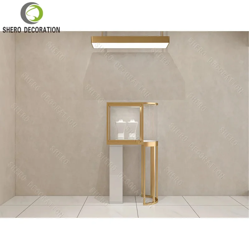custom.High-end jewelry furniture and boutique display cabinetLEDLighting display window jewelry interior design dis