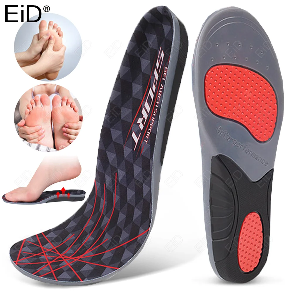 EiD Silicone Anti-Slip Gel insole Orthotic Arch Support pad Foot Pain Massaging Soft Sport Shoe Anti-Shock Insoles Pad Man Women
