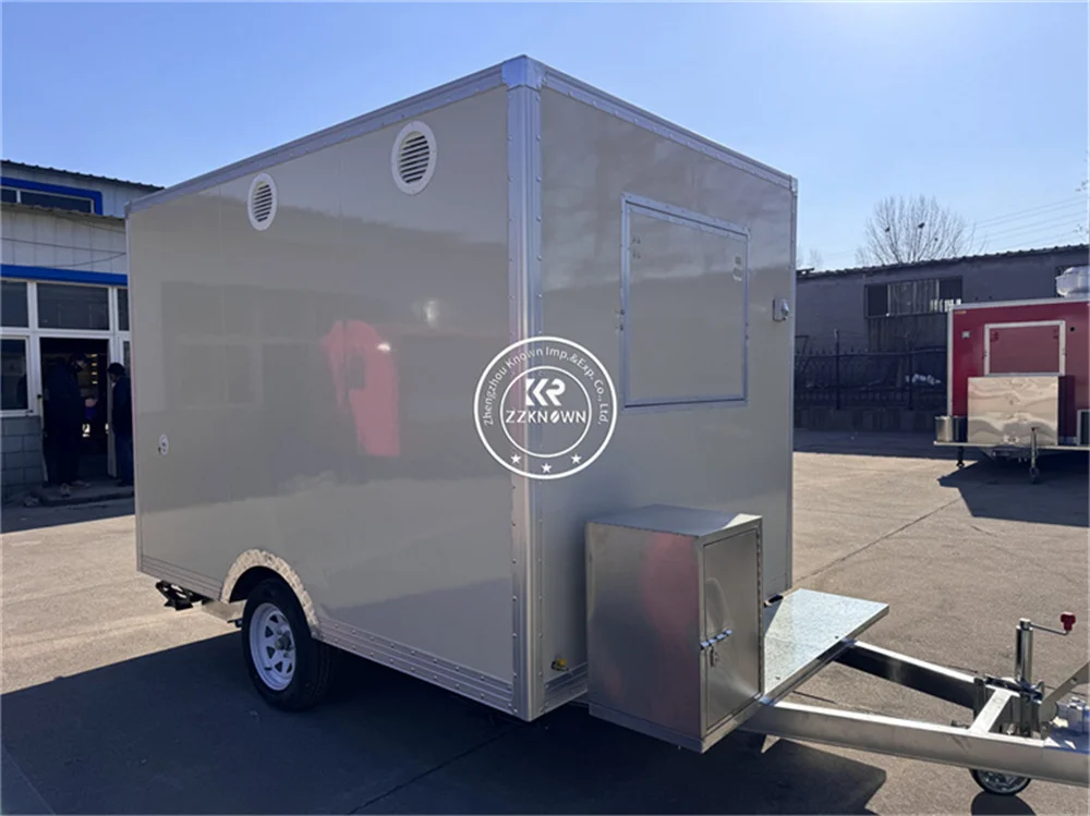 Carrello per hot dog all'aperto Rimorchio per alimenti mobile Snack di strada Chiosco per caffè Carrello per alimenti commerciale Cucina mobile Completamente attrezzata