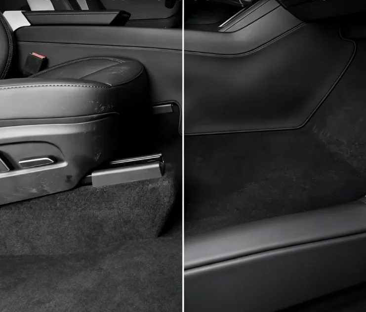 For Tesla ModelY Juniper 2025 Car Central Control Side Anti Kick TPE Waterproof Anti-dirt Full coverage Anti Kick Protective Mat