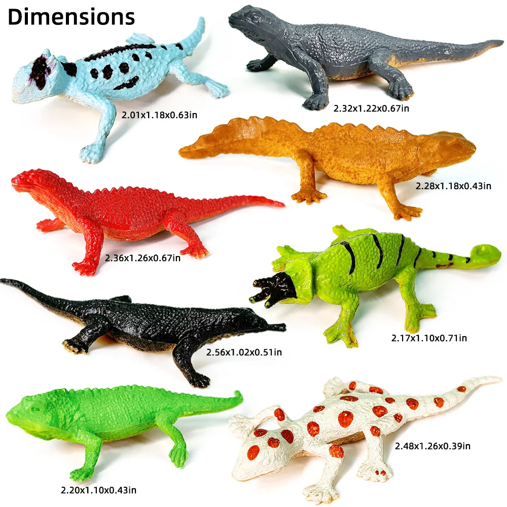 96pcs Animal Model Wild Jungle Zoo Plastic Action Figures Tiger Lion Collection Model Doll Educational Toy for Children Gift