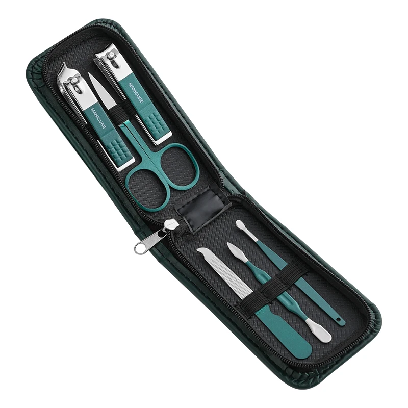 Set de Tijeras para Uñas de Alta Gama para Hombre y Mujer, Cortaúñas Especial, Herramientas de Manicura, Portátil de 6 Piezas 6