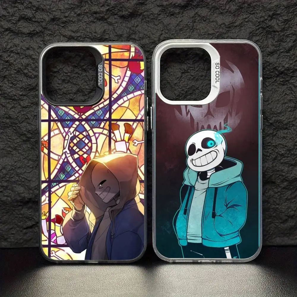 

Sans U-Undertale Phone Case For iPhone 17,16,15,14,13,12,11,Pro Max,Plus Candy Silver Cover