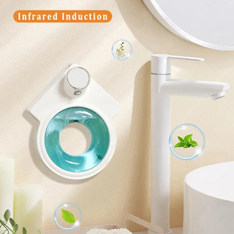 ใหม่ตู้กดสบู่ Xiaomi หน้าจอแสดงผลอุณหภูมิ280มล. ซักมือกันน้ำติดผนังอัตโนมัติแบบโฟม