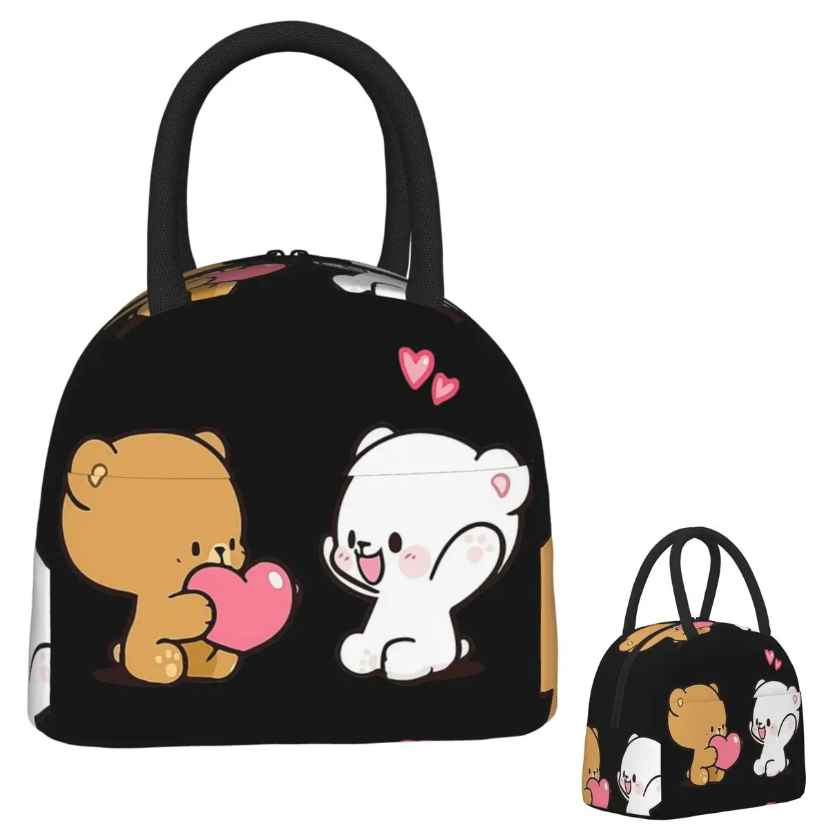 

Милые сумки для обеда Milk Mocha, изолированная коробка для бенто, портативная сумка для обеда, герметичные сумки для пикника, термосумка для женщин, детей, офиса