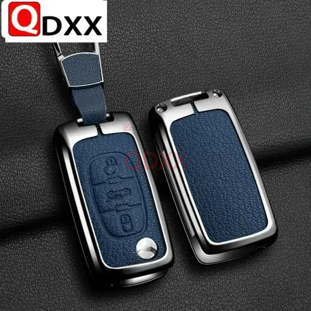 For Peugeot 207 307 308 407 607 807 For Citroen C2 C3 C4 C5 C6 Xsara Berlingo Protector Zinc Alloy Car Remote Key Case Cover
