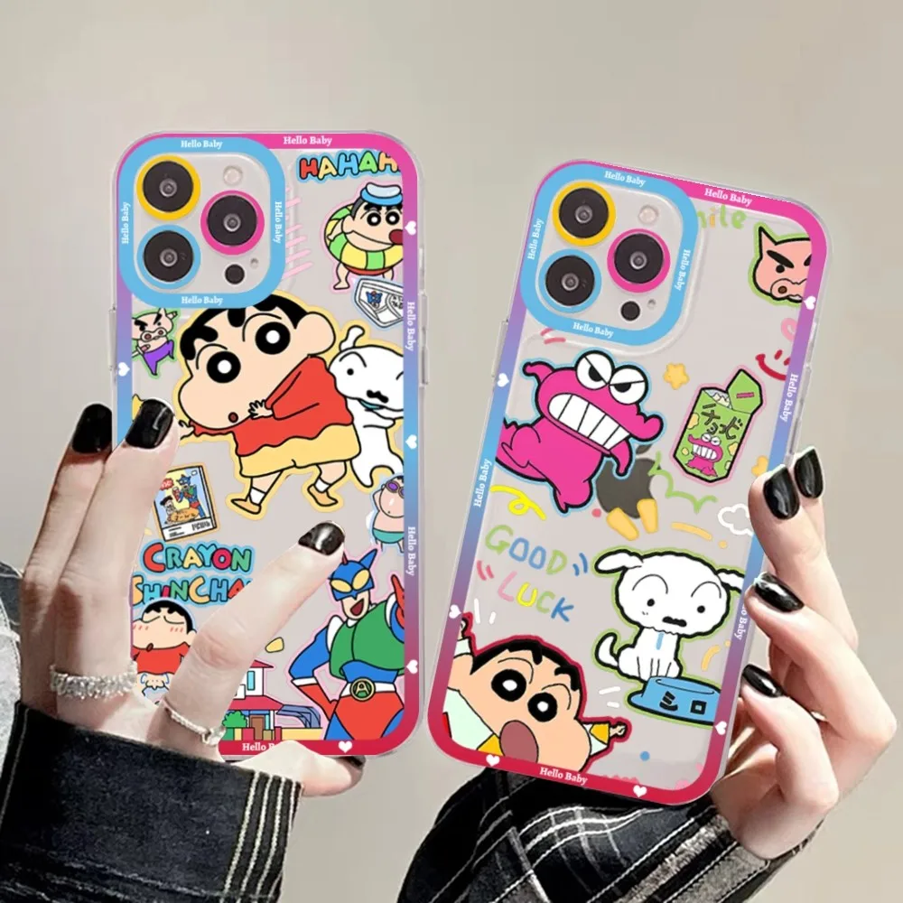 Cute-S-Shin-Boys-C-Chan-Anime-Crayon Phone Case For Redmi 7 8 9 A For Redmi Note 5 7 8 9 10 11 Pro Max 4G 5G Funfas