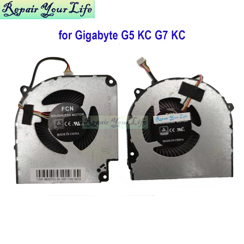 Computer Cooling Radiator CPU GPU Fan For Gigabyte G5 KC G7 KC G5KC G7KC Gaming Notebook VGA Fans 6-31-HN503-201 DFS5K221153711