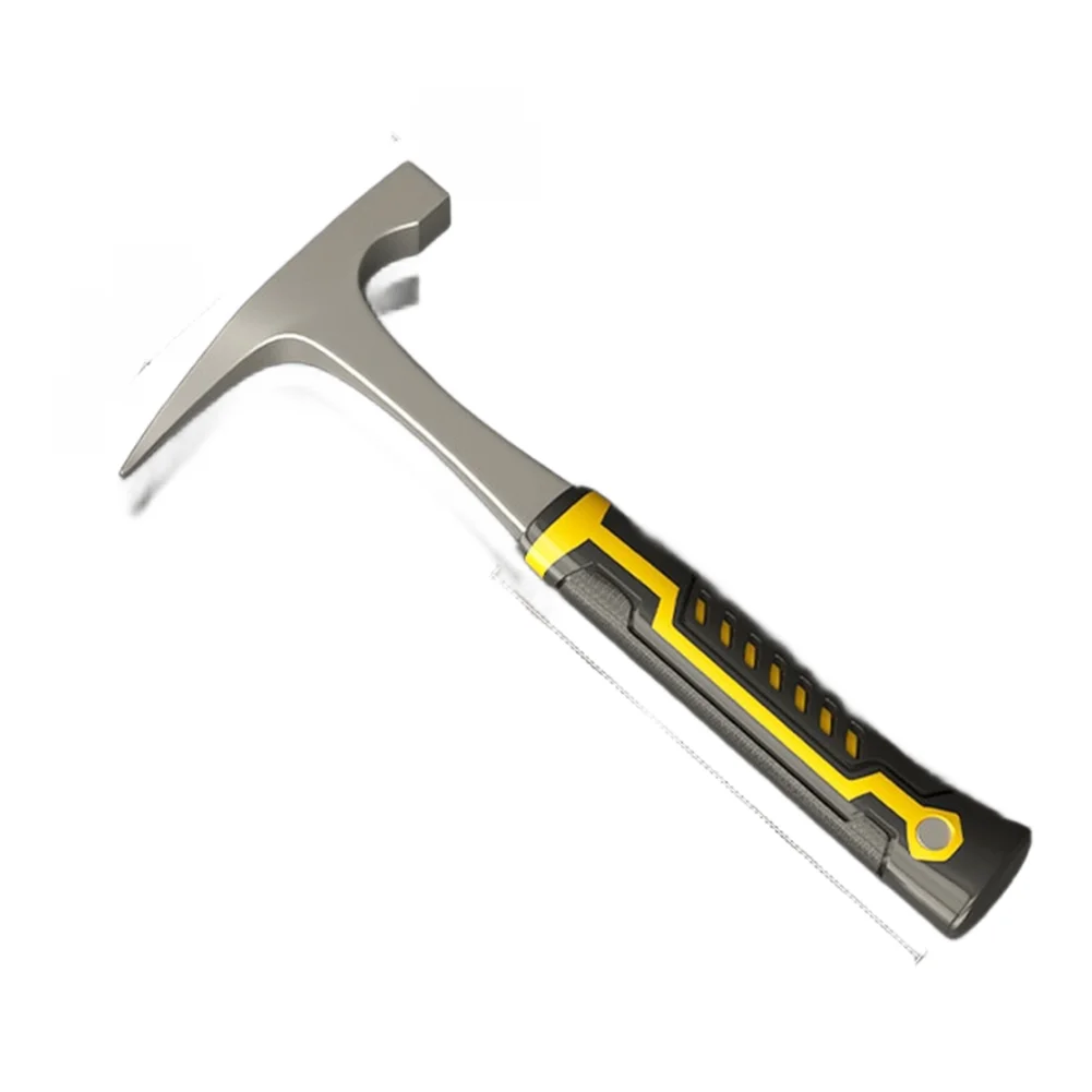 For Outdoor Rock Hammer Constructed from High Carbon Steel 50HRC with Shock Resistant Rubber Handle for Geological Surveys
