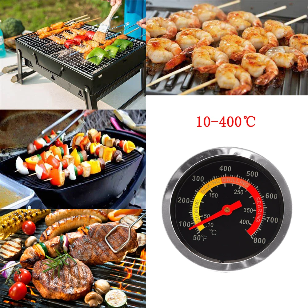 

Barbecue Thermometer Stainless Steel 10-400 Degrees Celsiu Grill Temperature Gauge Oven Temperature Meters Long Probe BBQ