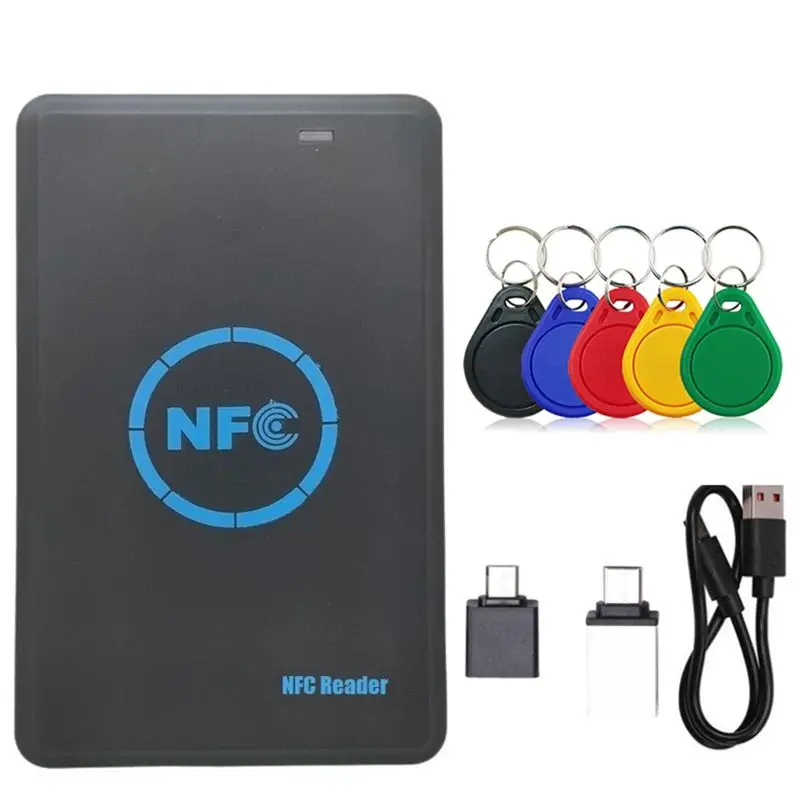 

A98Z 5 Frequency IC/ID 13.56M 125K/HID 125K RFID Smart Chip Duplicator+ 5Xuid Keychain Reader Copier Token Writer Clone