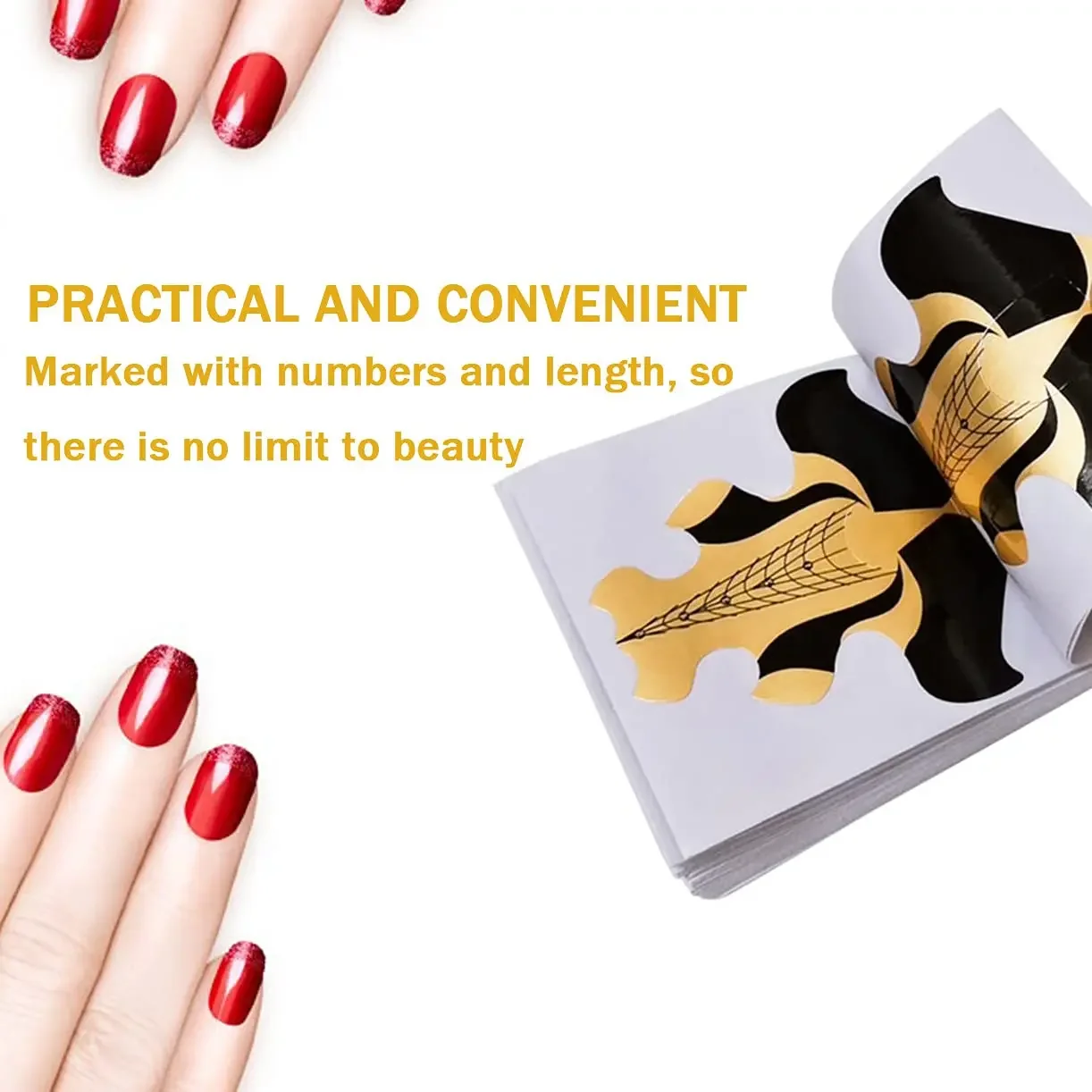 100PCS Nail Formulieren Uitbreiding Zelfklevende Vis Acryl Nail Art Gereedschap Builder Sticker Beeldhouwen Nail Form Tips Gids stickers