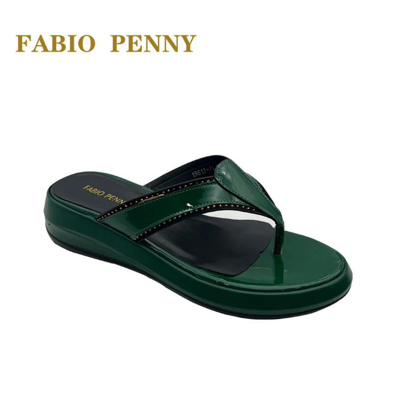 FABIO PENNY2024 Summer explosion Comfortable fashion wear pu flip-flops casual holiday sandals plus size women's slippers