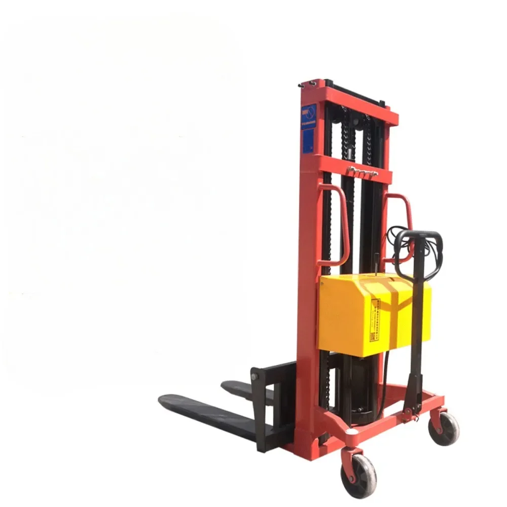 Semi-electric stacker hydraulic forklift remote control small battery lift