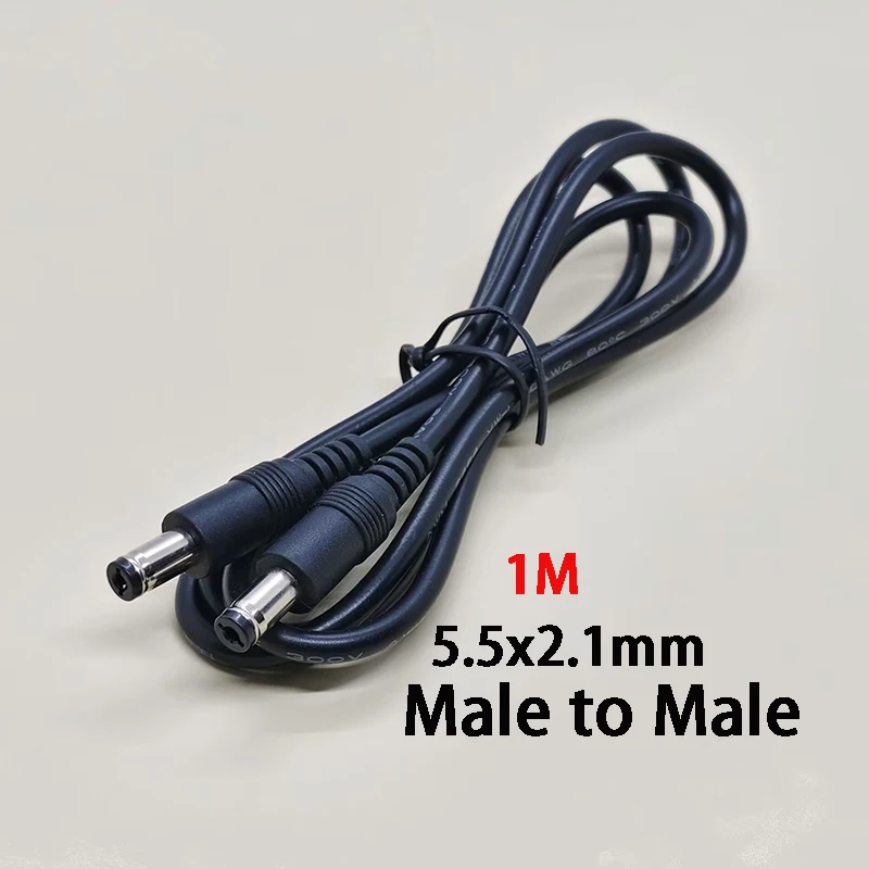 1PC 1/2/3m 5.5×2.1mm/5.5×2.5mm Male To Male/Female Power Adapter Extension Cord All Copper 0.5 Square Extension Cord