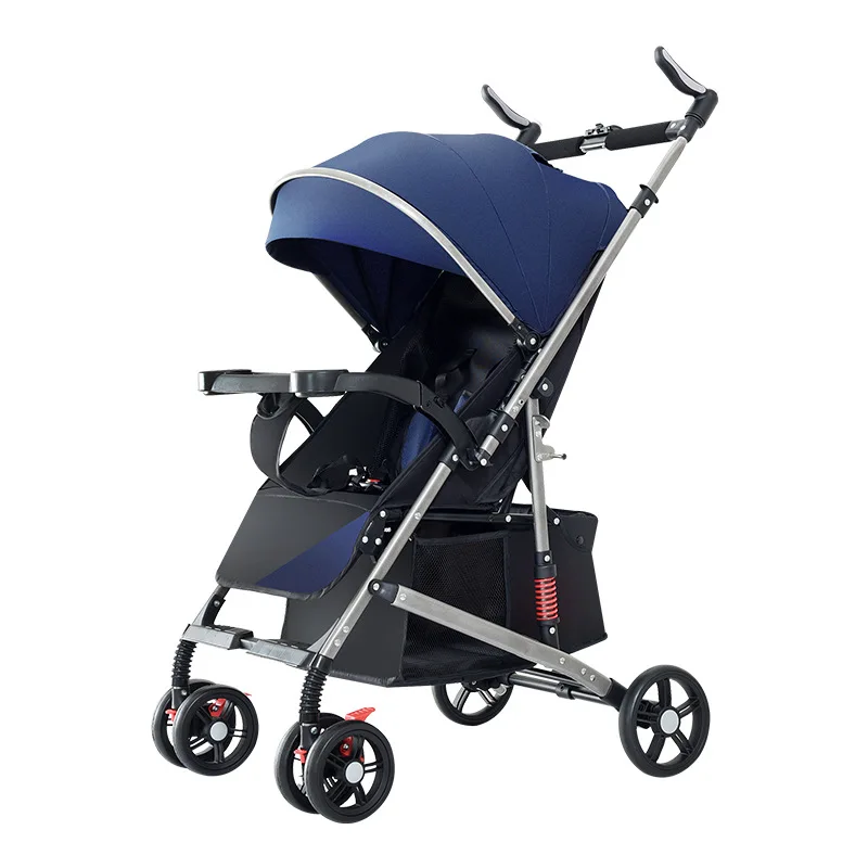 Two-way seatable high-end newborn stroller ultra-light and portable reversable to shock-proof high-view stroller