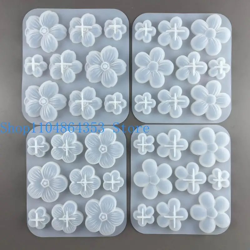 

652F Flower Resin Mold 3D Cherry Flower Silicone Molds DIY Necklace Earrings Jewelry Making Fragrance-Gypsum Diffusers Molds