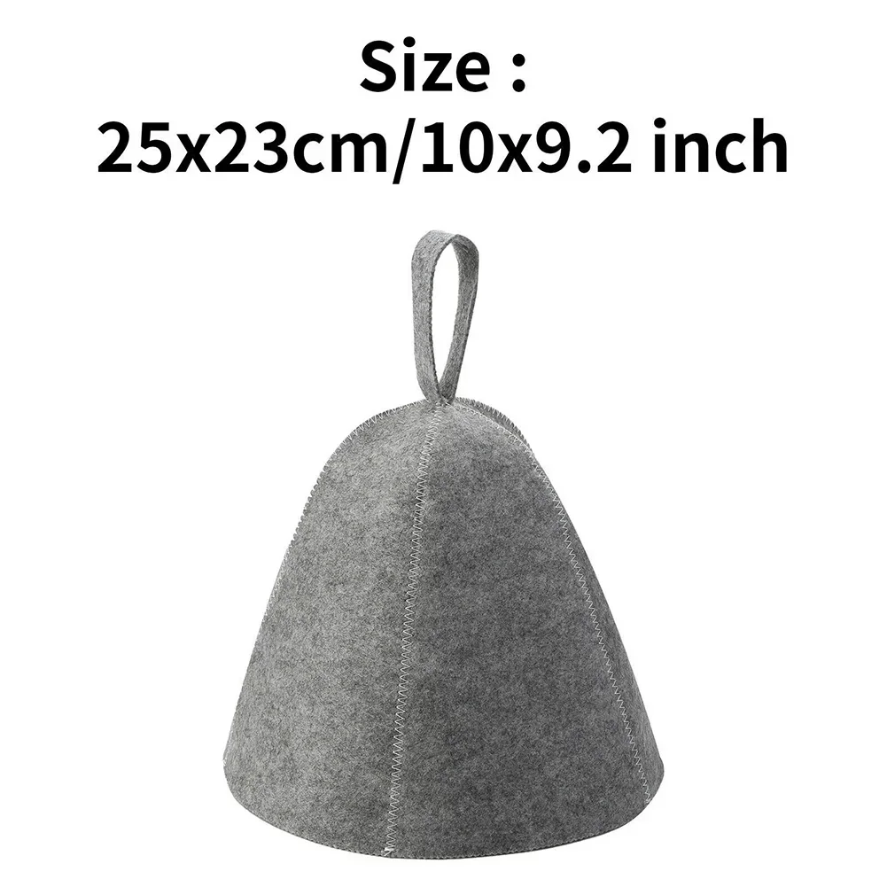 1 Pz Feltro di Lana Sauna Cappello Protezione Della Testa Dei Capelli Anti Calore Spa Sauna Cappello 25x23 cm Tappo di Pulizia Sauna Universale Prodotti Per il Bagno