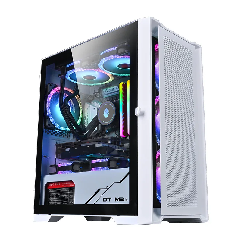 NEW Design Juechen Gaming Computer Case ATX PC Case Tempered Glass Computer Case & Towers Server Chassis