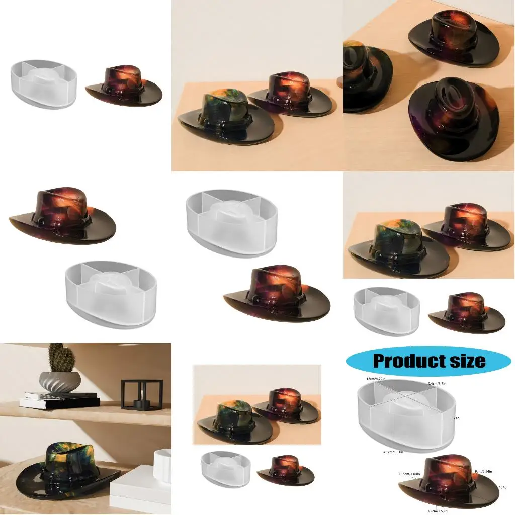 Flexible Cowboy Hat Silicones Mold Quick Demold Jewelry Making Essential