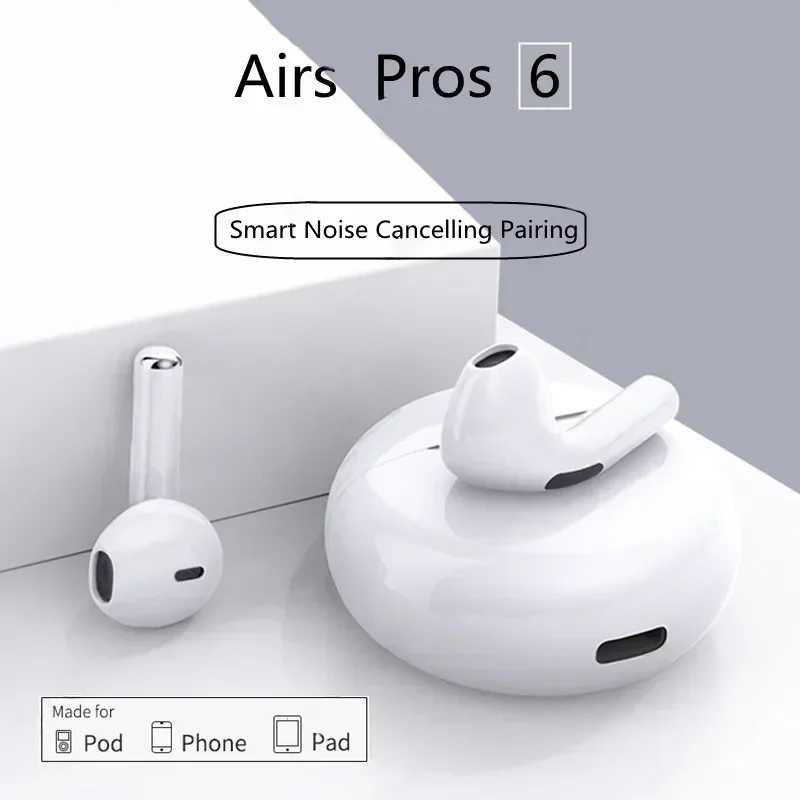 NEW Pro 6 TWS Wireless Headphones with Mic Fone Bluetooth Earphones Sport Running Headset for Apple iPhone Xiaomi Pro6 Earbuds