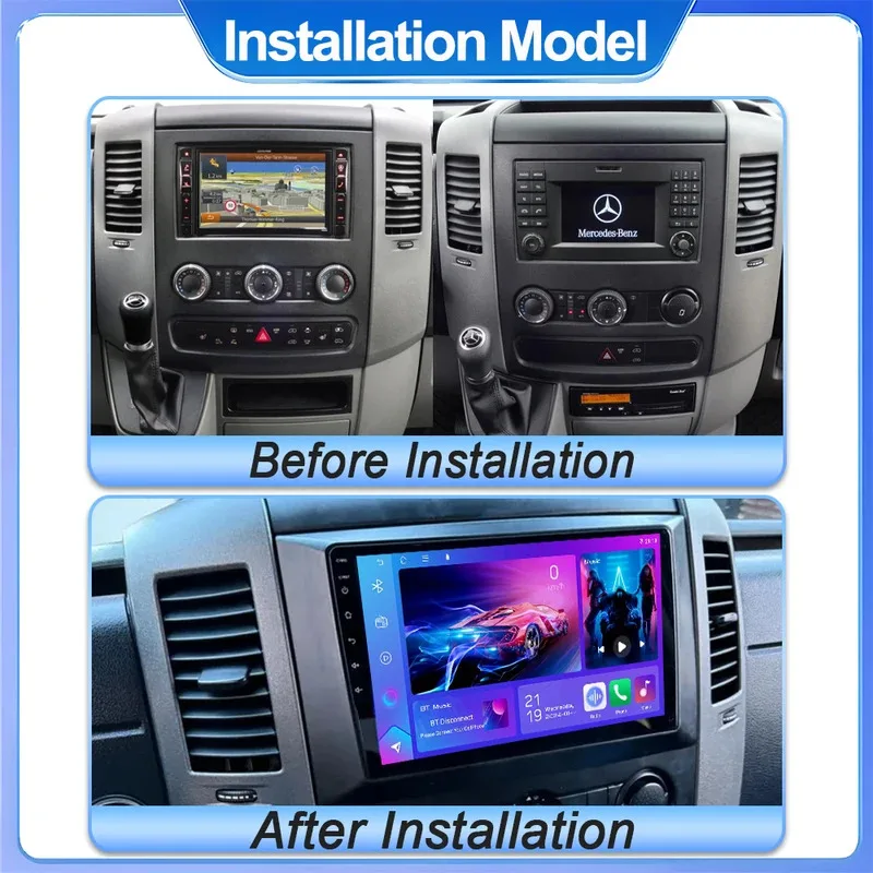 Android 15 Car Radio GPS For Mercedes Benz Sprinter 2009 For VW Crafter Multimedia Video Player Touch Screen WIFI No 2din DVD