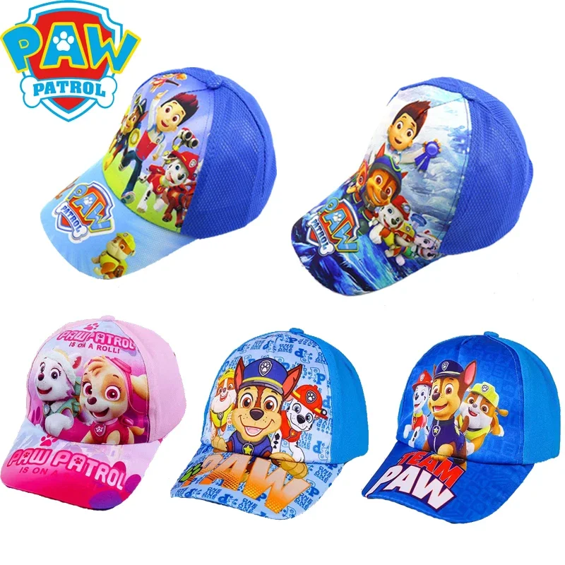 Cartoon Paw Patrol Peaked Cap Hat Anime Peripherals Tv Movies Chase Marshall Skye Figures Print Baseball Cap Kids Birthday Gifts