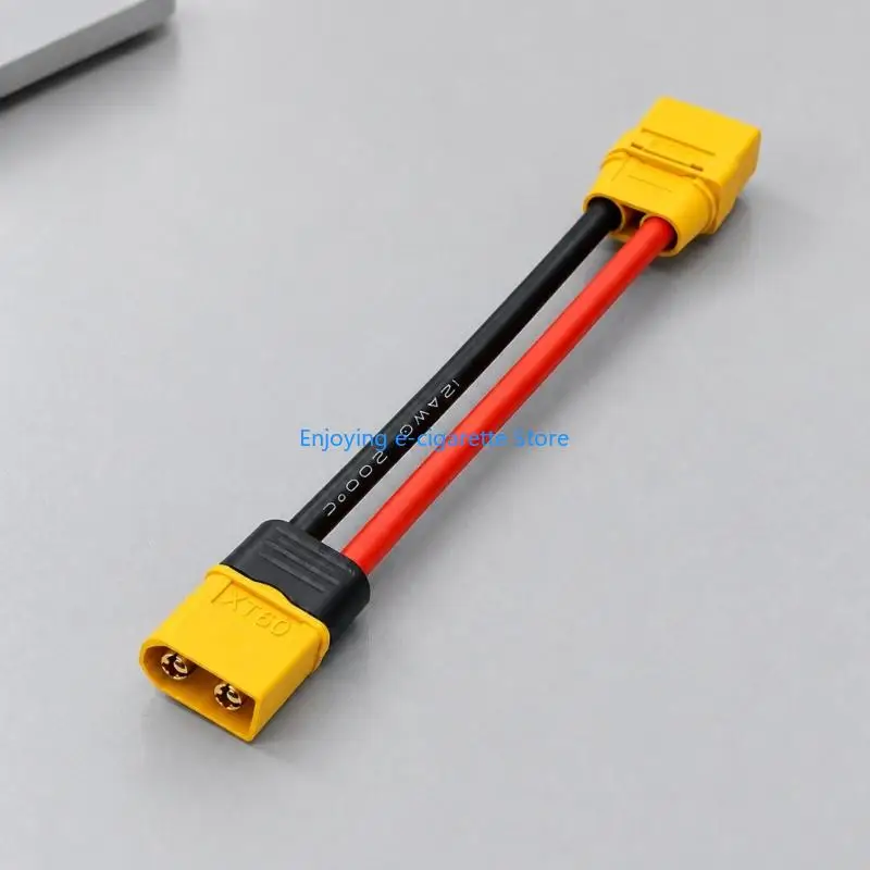 XT 60 XT90 Power Cable with Molded Strain-Relief Sleeve, Insulated Red and Black Conductors and Yellow Housings Y4QF