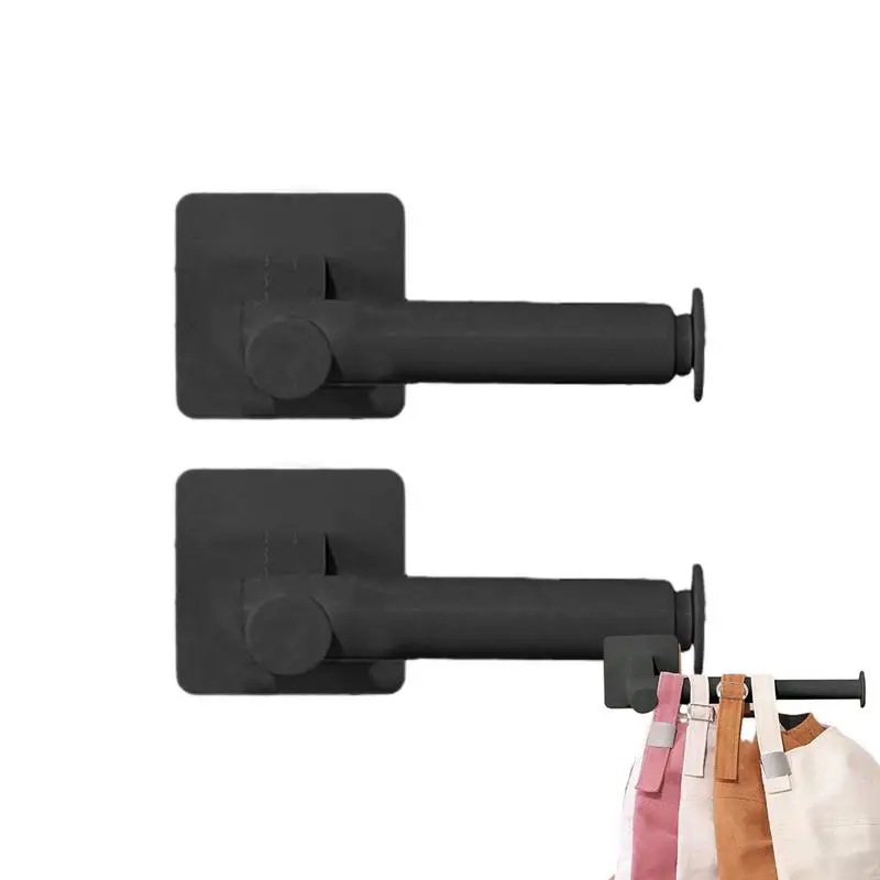 

Wall Hat Hooks Multifunctional Retractable Hook Wall Hooks 2pcs Adjustable Storage Rack Stable Space-Saving Adhesive Hanger For